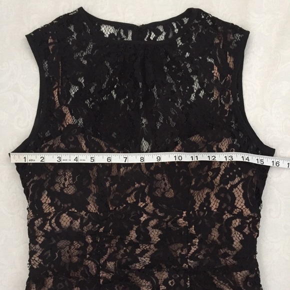nanette lepore ruched black lace dress - Picture 8 of 12